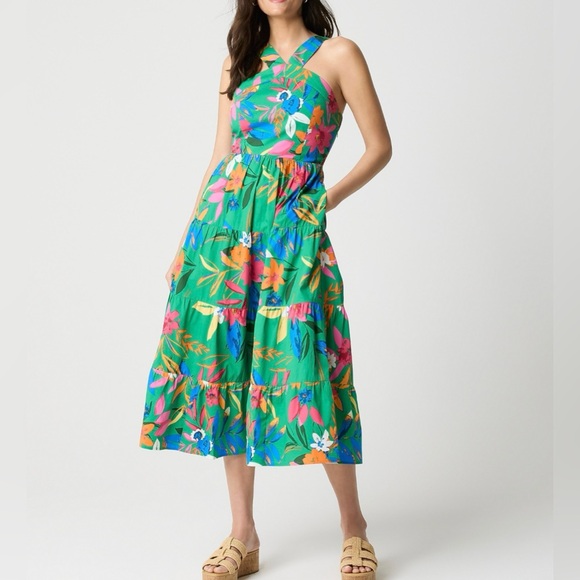 J. Crew Dresses & Skirts - NWT J Crew Women's Printed Tiered Halter Mini Dress